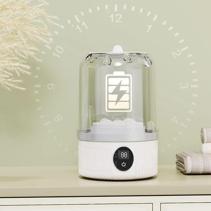 Blue Portable Mini Washing Machine - Rechargeable USB-C Electric Washer for Travel, Delicates & Socks.