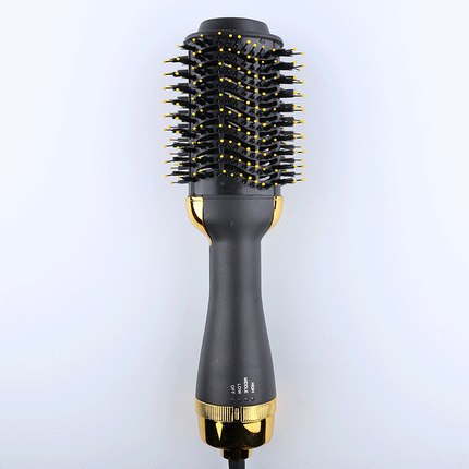 Gold And Grey One-Step Hair Dryer & Volumizer Hot Air Brush - Salon Styler for Drying, Smoothing & Volume.