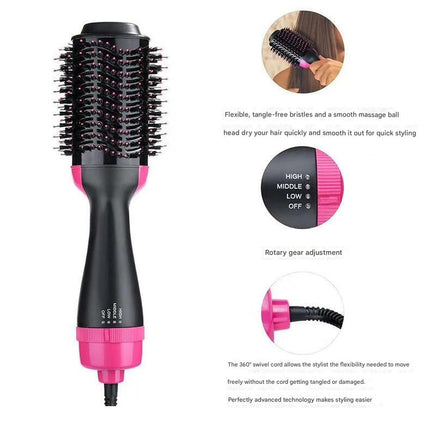 Gold And Grey One-Step Hair Dryer & Volumizer Hot Air Brush - Salon Styler for Drying, Smoothing & Volume.