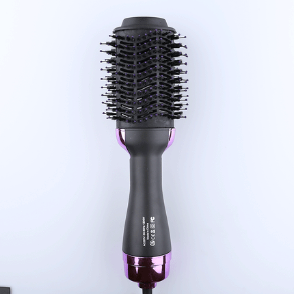 Purple And Grey One-Step Hair Dryer & Volumizer Hot Air Brush - Salon Styler for Drying, Smoothing & Volume.