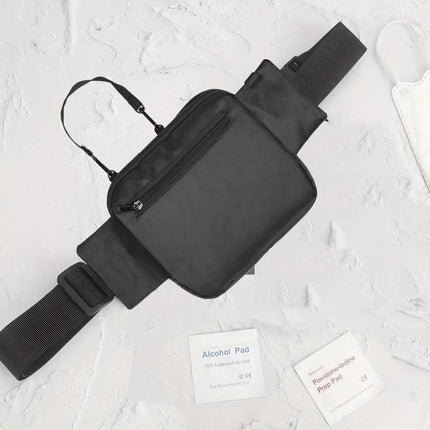 Black Nurse Utility Belt Bag - Multi-Pocket Medical Organizer Waist Pack for Tools & Essentials.