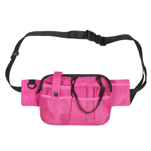 Pink Nurse Utility Belt Bag - Multi-Pocket Medical Organizer Waist Pack for Tools & Essentials.