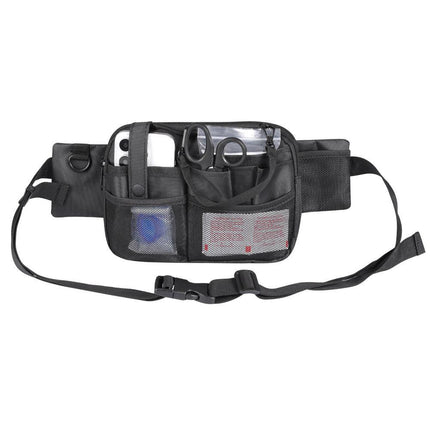 Dark Blue Nurse Utility Belt Bag - Multi-Pocket Medical Organizer Waist Pack for Tools & Essentials.