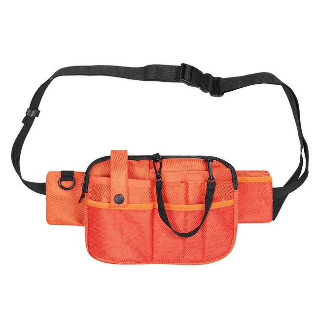 Orange Nurse Utility Belt Bag - Multi-Pocket Medical Organizer Waist Pack for Tools & Essentials.