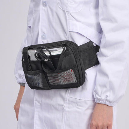 Orange Nurse Utility Belt Bag - Multi-Pocket Medical Organizer Waist Pack for Tools & Essentials.