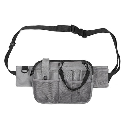 Grey Nurse Utility Belt Bag - Multi-Pocket Medical Organizer Waist Pack for Tools & Essentials.