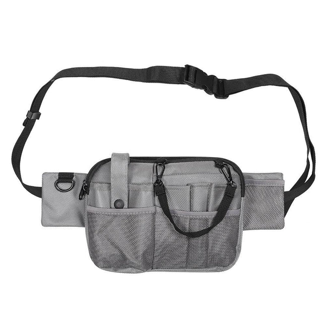 Grey Nurse Utility Belt Bag - Multi-Pocket Medical Organizer Waist Pack for Tools & Essentials.
