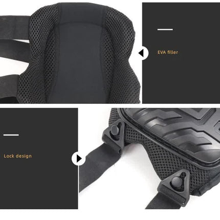1 Pair Black Professional Hard Shell Knee Pads - Heavy Duty Protection for Work, Construction, Gardening & Outdoor Sports.