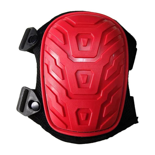 1 Pair Red Professional Hard Shell Knee Pads - Heavy Duty Protection for Work, Construction, Gardening & Outdoor Sports.