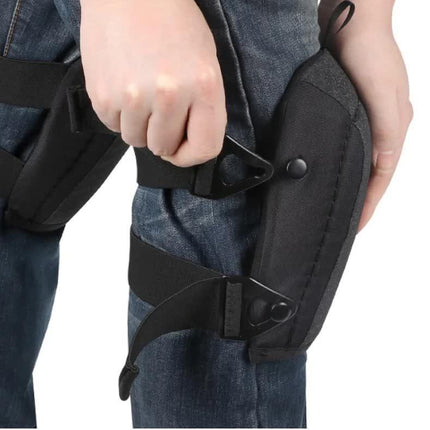 1 Pair Red Professional Hard Shell Knee Pads - Heavy Duty Protection for Work, Construction, Gardening & Outdoor Sports.