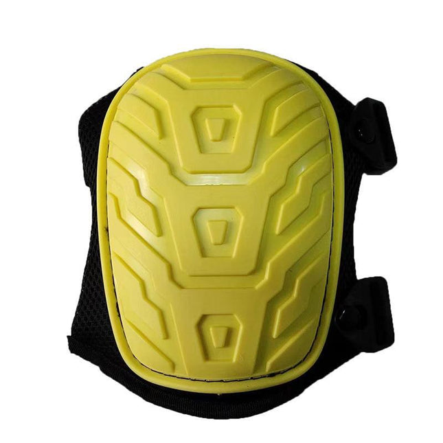 1 Pair Yellow Professional Hard Shell Knee Pads - Heavy Duty Protection for Work, Construction, Gardening & Outdoor Sports.