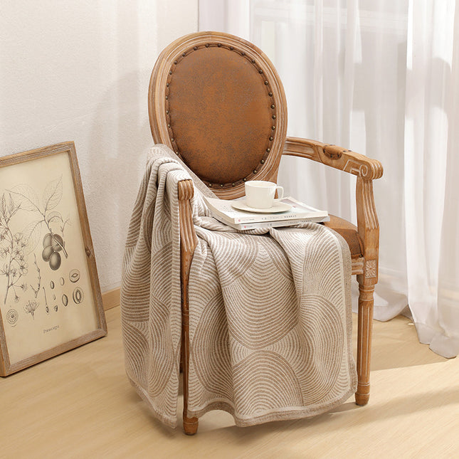 Khaki Luxurious Paisley Jacquard Throw Blanket - Soft Wool Blend with Tassels, 120x150cm, Lightweight Sofa & Nap Blanket.