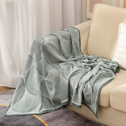 Green Luxurious Paisley Jacquard Throw Blanket - Soft Wool Blend with Tassels, 120x150cm, Lightweight Sofa & Nap Blanket.