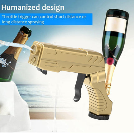 Gold Champagne & Beer Spray Gun - Ultimate Party Starter & Drink Dispenser with Bottle Opener.