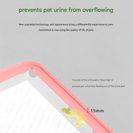 Grey Reusable Silicone Pet Pee Pad Holder - Non-Slip Training Tray with Spill-Proof Edges for Dogs & Puppies(62cm x 42cm).