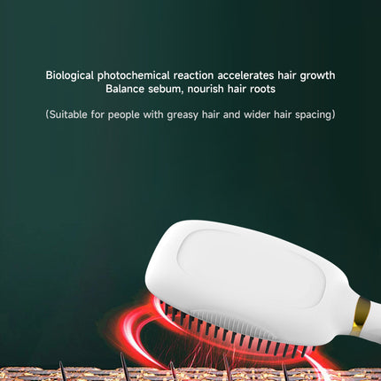Black Advanced 3-in-1 Scalp & Hair Care Massage Comb - Red Light Therapy, EMS Microcurrent & Vibration for Healthy Hair Growth.