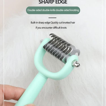Green And Blue Complete 5-in-1 Pet Grooming Care Kit - Professional Deshedding Brushes, Combs & Nail Clippers Set for Dogs & Cats.