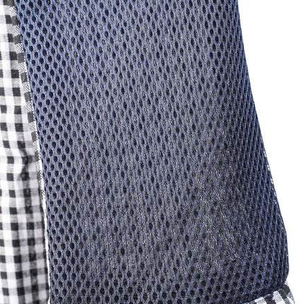 Black and White Checkered Comfortable Pet Sling Carrier for Small Dogs & Cats - Breathable Cotton Checkered Bag, Hands-Free, Safety Features.