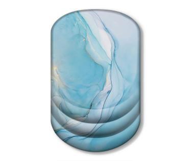 Blue Pattern Ergonomic Mouse Pad with 3D Silicone Gel Wrist Rest - Stylish Comfort & Support for Office & Home.
