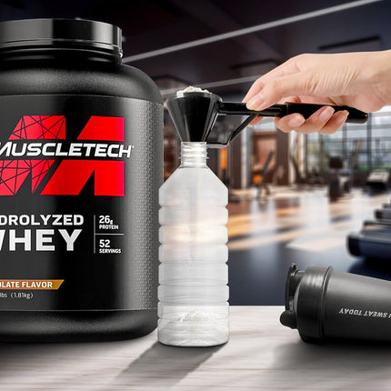 Black 2-Pack No-Spill Sliding Scoop & Funnel - Mess-Free for Protein Powder, Coffee, Formula.