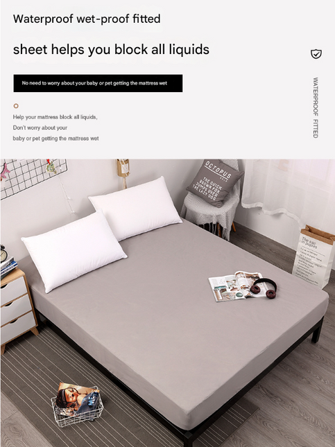 Pink Queen Size Waterproof Fitted Mattress Protector - Soft & Breathable Bed Cover, Hypoallergenic, Deep Pocket (152x190x30cm).