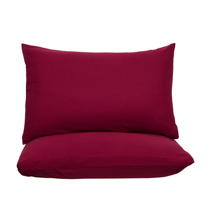 Claret Red Ultra Soft Brushed Waterproof Pillow Protectors (Set of 2) - 50x70cm, Stain & Spill Guard for Bed Pillows(Note: pillow core not included).