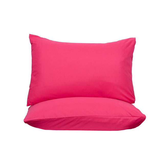 Pink Ultra Soft Brushed Waterproof Pillow Protectors (Set of 2) - 50x70cm, Stain & Spill Guard for Bed Pillows(Note: pillow core not included).