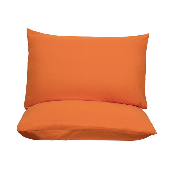 Orange Ultra Soft Brushed Waterproof Pillow Protectors (Set of 2) - 50x70cm, Stain & Spill Guard for Bed Pillows(Note: pillow core not included).