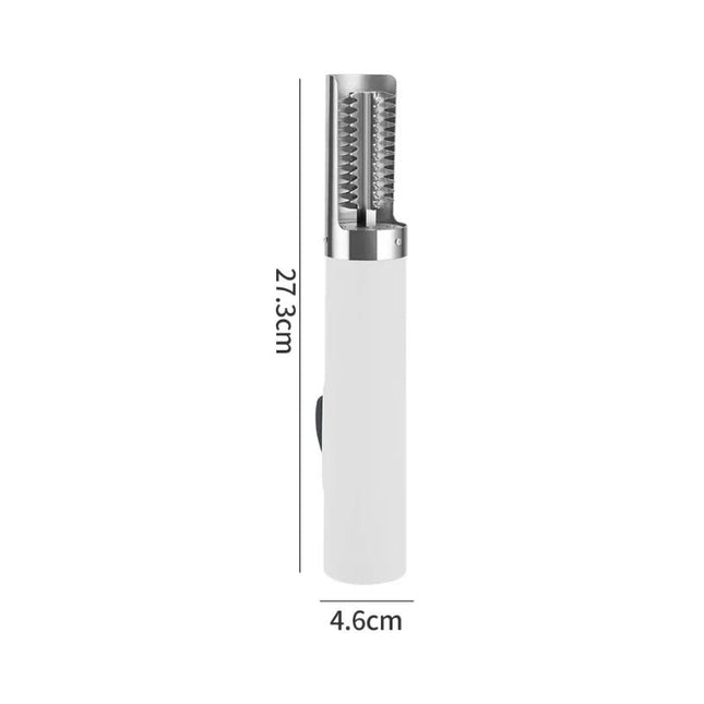 White Cordless Electric Fish Scaler - Rechargeable 3000mAh Power, Stainless Steel Blade, Mess-Free Fish Cleaning Tool.
