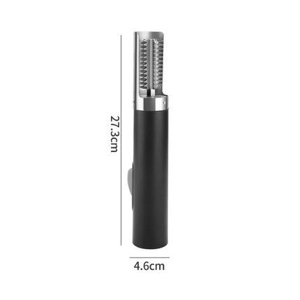 Black Cordless Electric Fish Scaler - Rechargeable 3000mAh Power, Stainless Steel Blade, Mess-Free Fish Cleaning Tool.