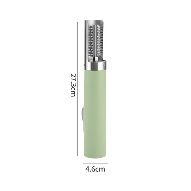 Green Cordless Electric Fish Scaler - Rechargeable 3000mAh Power, Stainless Steel Blade, Mess-Free Fish Cleaning Tool.