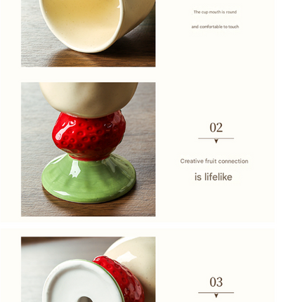 Yellow Whimsical lemon Stem Ceramic Goblet - 150ml Hand-Painted  lemon Design, Unique Coffee & Drinkware Gift with Box.