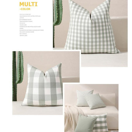 Green Solid Color Set of 2 Decorative Cushion Covers - 45x45cm, Soft Polyester (Inserts Not Included).