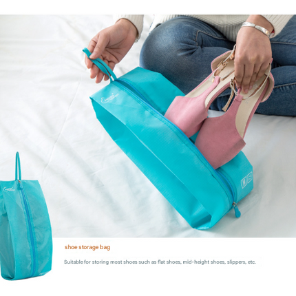 Dark Blue 7-Piece Travel Packing Cubes & Organizer Set - Lightweight Luggage Storage Bags for Clothes, Shoes & Toiletries.