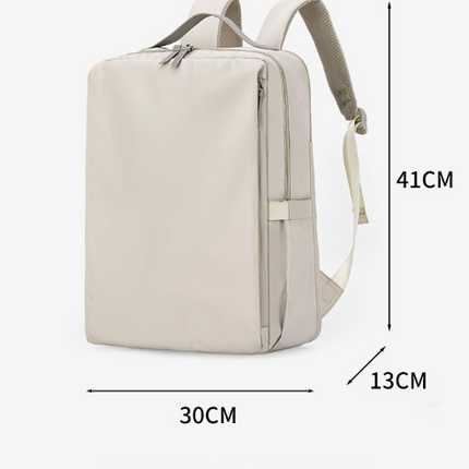 Black Slim Minimalist Laptop Backpack - Shockproof & Anti-Theft Design, Travel-Friendly with Luggage Strap, Water-Resistant.