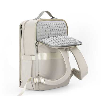 Black Slim Minimalist Laptop Backpack - Shockproof & Anti-Theft Design, Travel-Friendly with Luggage Strap, Water-Resistant.