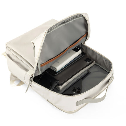 Black Slim Minimalist Laptop Backpack - Shockproof & Anti-Theft Design, Travel-Friendly with Luggage Strap, Water-Resistant.