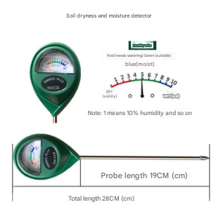 2 Pcs Green Soil Moisture Meter - Accurate Plant Water Monitor for Garden & Potted Plants, No Batteries Needed.
