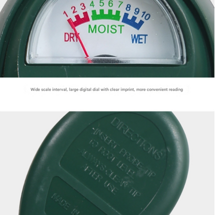 2 Pcs Green Soil Moisture Meter - Accurate Plant Water Monitor for Garden & Potted Plants, No Batteries Needed.