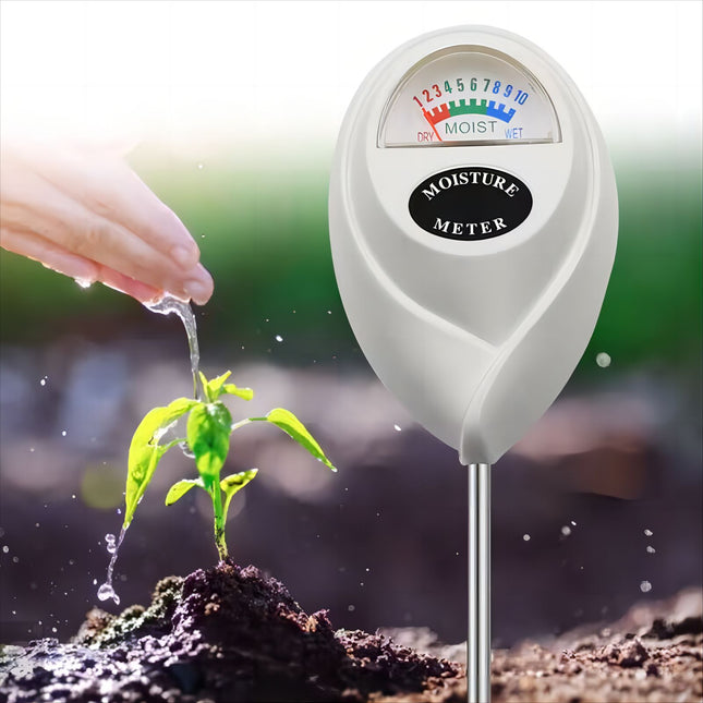 2 Pcs White Soil Moisture Meter - Accurate Plant Water Monitor for Garden & Potted Plants, No Batteries Needed.