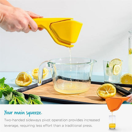 3 Pcs Green Easy-Squeeze Manual Citrus Juicer - Durable Lemon & Orange Squeezer with Pour Spout, Food-Grade PP.
