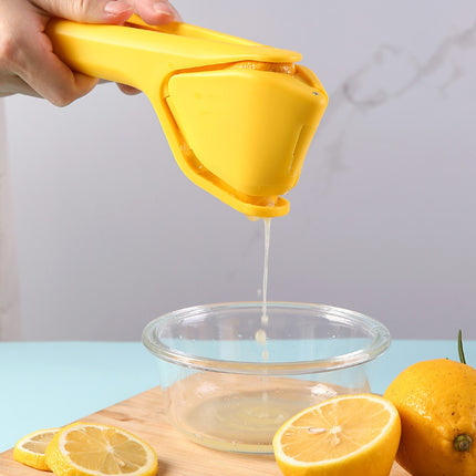 3 Pcs Yellow Easy-Squeeze Manual Citrus Juicer - Durable Lemon & Orange Squeezer with Pour Spout, Food-Grade PP.