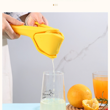 3 Pcs Yellow Easy-Squeeze Manual Citrus Juicer - Durable Lemon & Orange Squeezer with Pour Spout, Food-Grade PP.