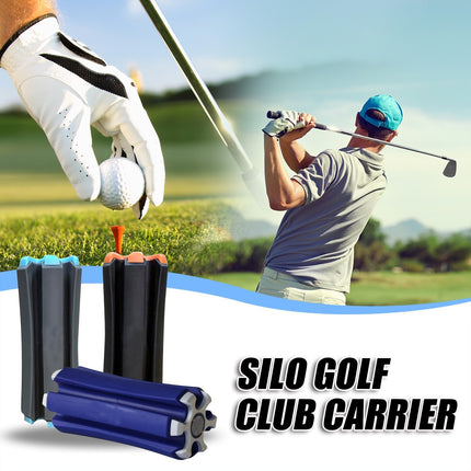 Blue Set of 2 Portable Golf Club Carrier Holders - Lightweight Club Organizer Caddy.