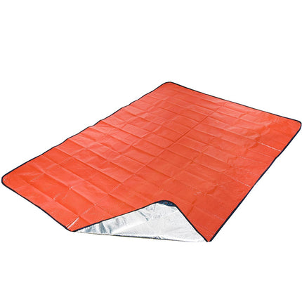 Heavy Duty PE Emergency Survival Blanket - Waterproof Thermal Reflective Tarp (Orange/Silver).