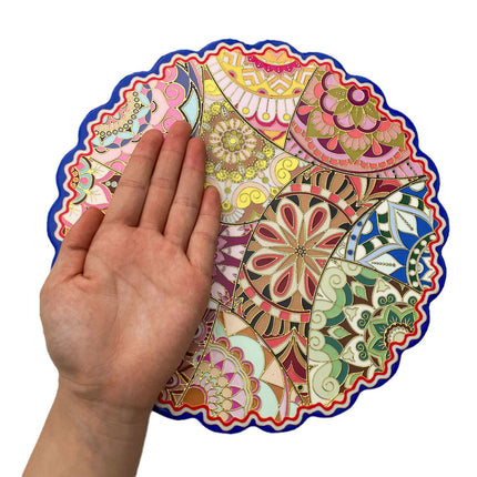 Circular Pattern Set of 2 Cartoon PVC Coil Entrance Mats - Non-Slip Dirt Trapping Door Mats (50x80cm).