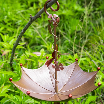Nectar Charming Hanging Umbrella Bird Feeder - Decorative Outdoor Garden Accent.