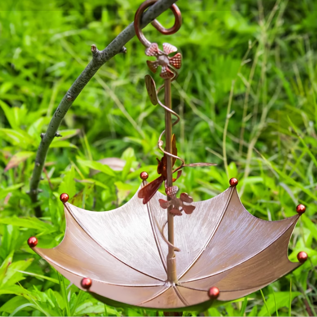 Nectar Charming Hanging Umbrella Bird Feeder - Decorative Outdoor Garden Accent.
