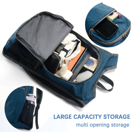 Navy Blue Ultra Lightweight Packable Backpack - Foldable Daypack for Hiking & Travel.