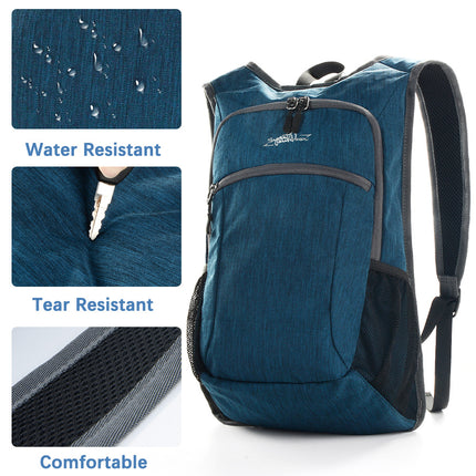 Navy Blue Ultra Lightweight Packable Backpack - Foldable Daypack for Hiking & Travel.